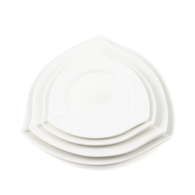 Porceletta Ivory Porcelain Triangle Plate