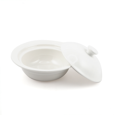 Porceletta Ivory Porcelain Soup Plate with Lid 6"