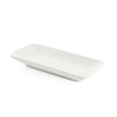 Porceletta Ivory Porcelain Rectangular Dish 5.5"
