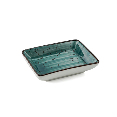 Porceletta Color Glaze Porcelain Rectangular Dish 3.5"
