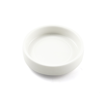 Porceletta Ivory Porcelain Straight Round Dish