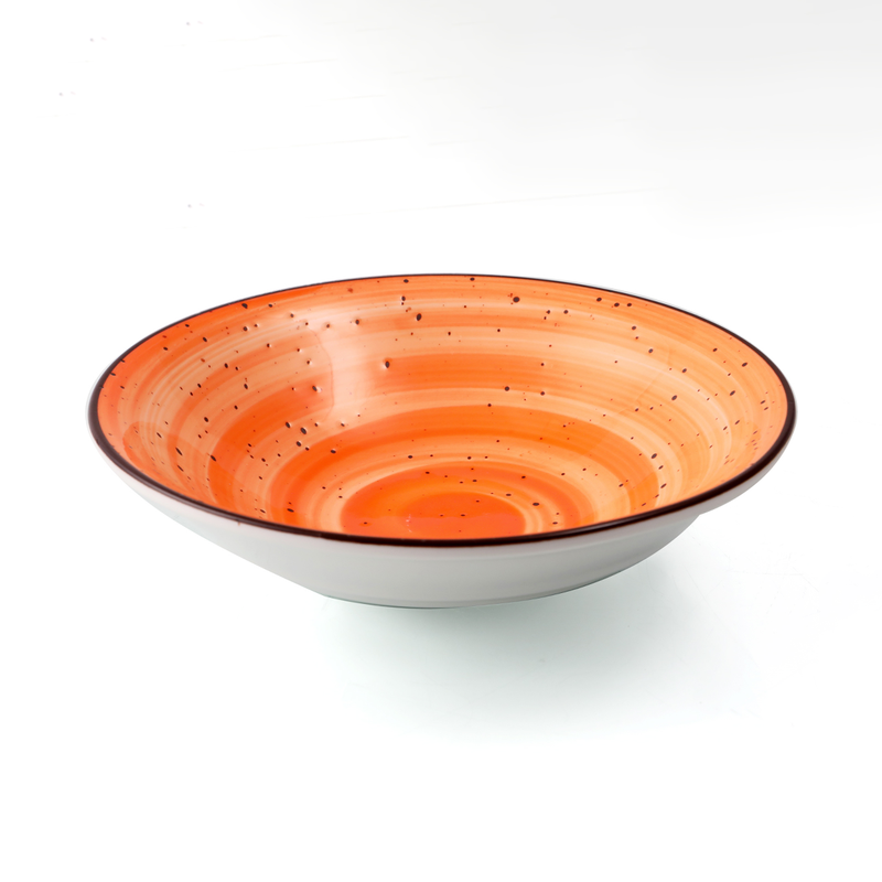 Porceletta Color Glaze Porcelain Salad Bowl