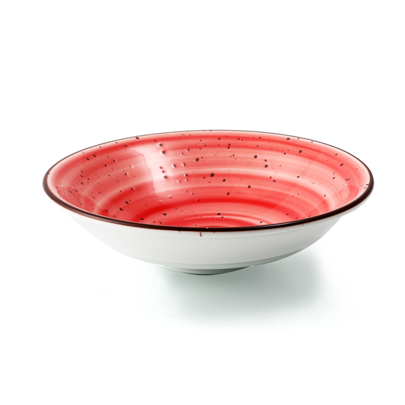 Porceletta Color Glaze Porcelain Salad Bowl