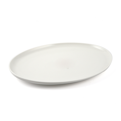 Porceletta Ivory Porcelain Oval Pizza Plate