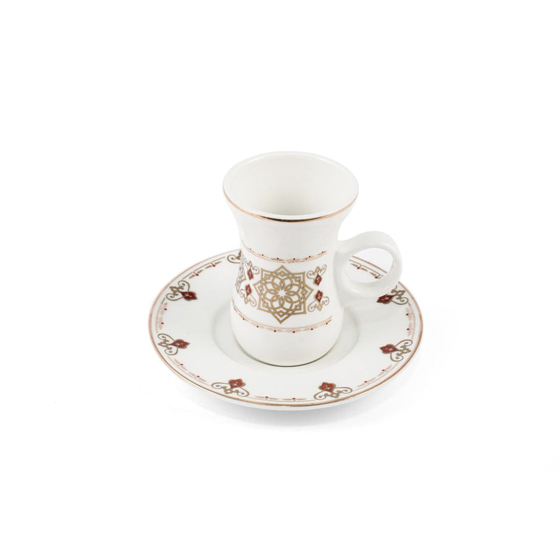 Porceletta Ivory 27 Piece Tea & Coffee Serving Set Golden Pattern