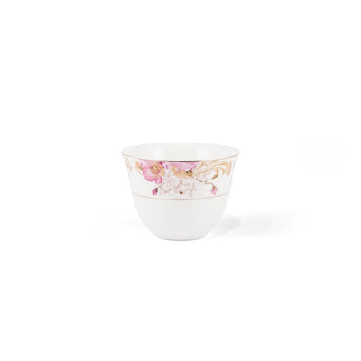 Porceletta Ivory 51 Piece Tea & Coffee Serving Set Pink Flowers Design