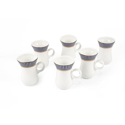 طقم تقديم 27 قطعة شاي وقهوة بتصميم مخطط أزرق من بورساليتا 