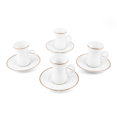 Porceletta Ivory 27 Piece Tea & Coffee Serving Set with Golden Rim