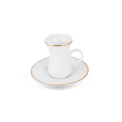 Porceletta Ivory 27 Piece Tea & Coffee Serving Set with Golden Rim