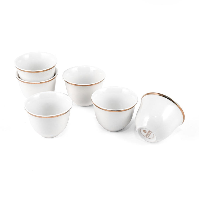 Porceletta Ivory 51 Piece Tea & Coffee Serving Set with Golden Rim