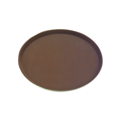 Vague Round Non Slip Plastic Tray with Rubber