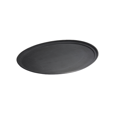 Vague Oval Non Slip Plastic Tray with Rubber
