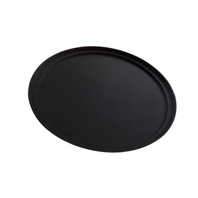 Vague Round Non Slip Plastic Tray with Rubber