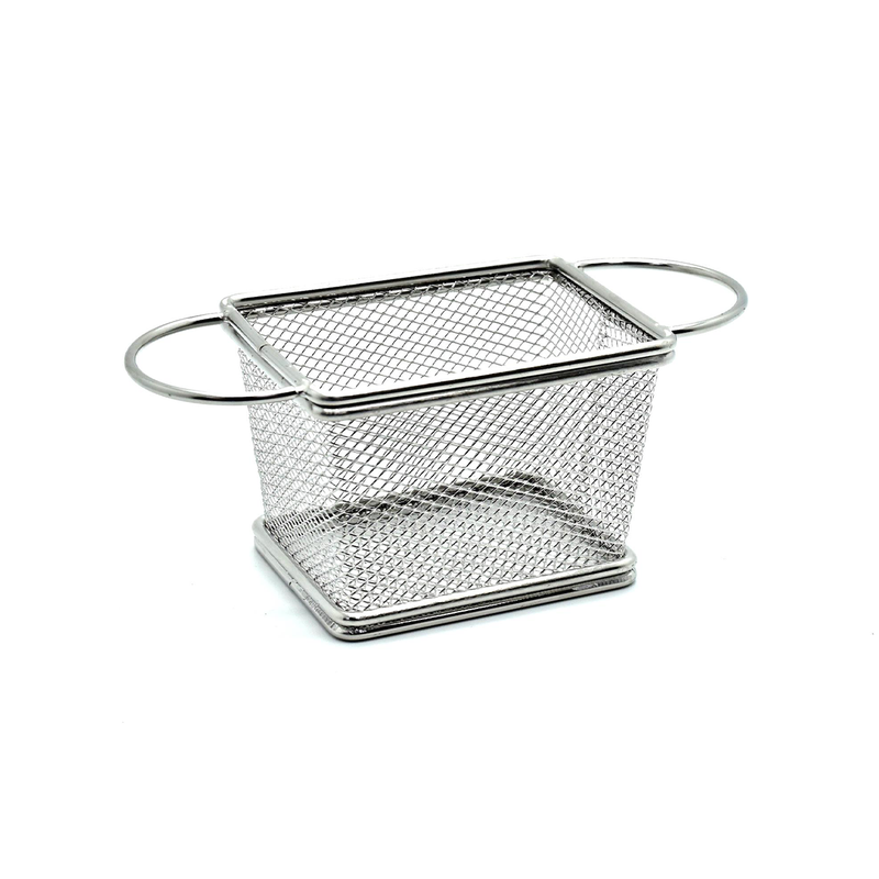 Stainless Steel Rectangular Fry Basket with Ear Handles