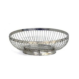 Stainless Steel Oval Bread/Fruit Basket 8.5 cm-Al Makaan Qatar Store