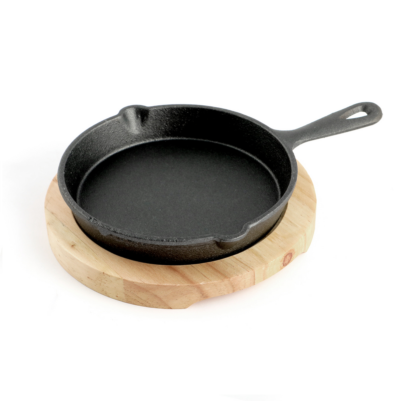 Vague Round Sizzling Pan with Base
