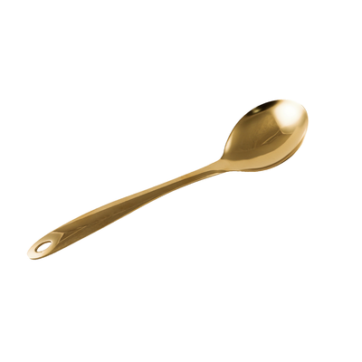 Vague Stainless Steel Golden Serving Spoon 26 cm