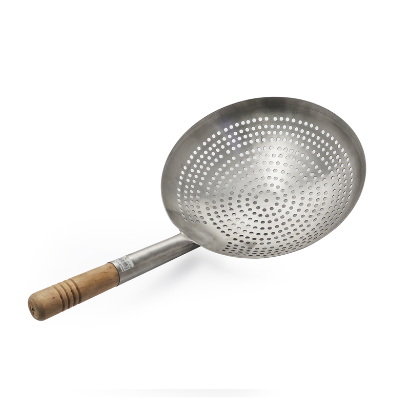 Stainless Steel Frying Strainer with Wooden Handle