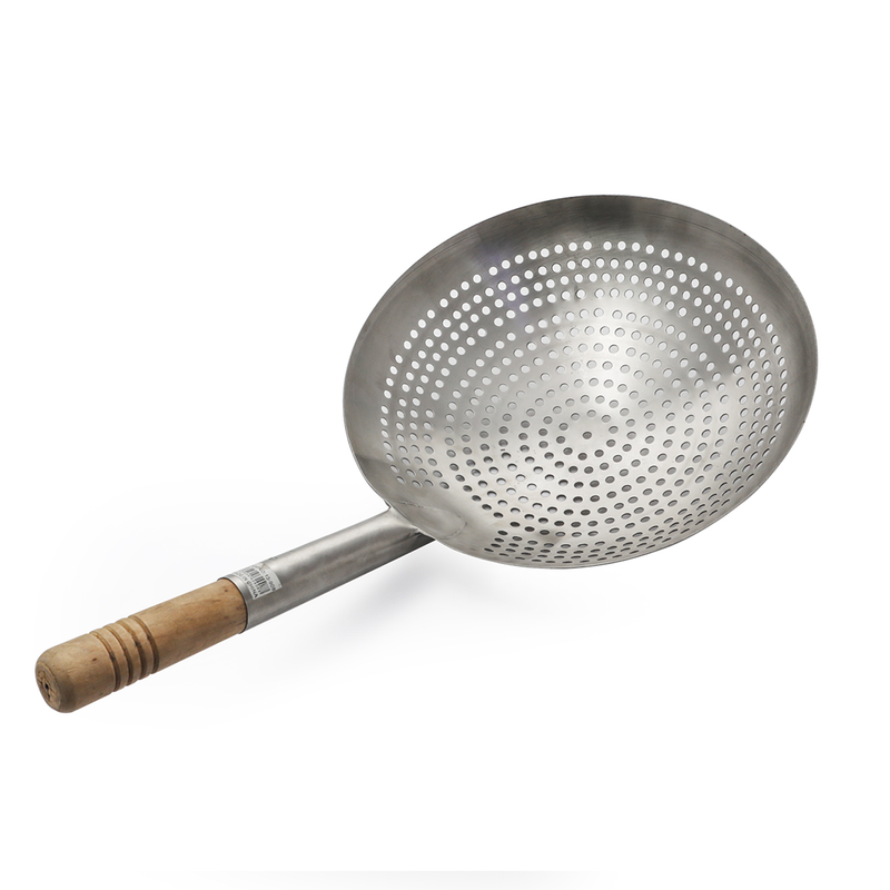 Stainless Steel Frying Strainer with Wooden Handle