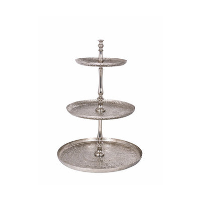 Vague Aluminium Round 3 Tier Stand with Steel 46 cm India