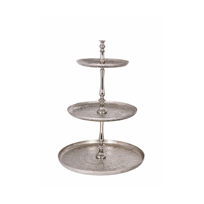 Vague Aluminium Round 3 Tier Stand with Steel 46 cm India