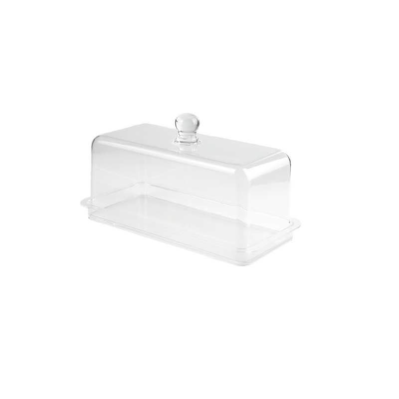 Vague Acrylic Loaf & Toast Bread Serving Set with Cover 38 cm