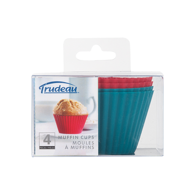 Trudeau 4 Piece Silicone XL Muffin Cups Set