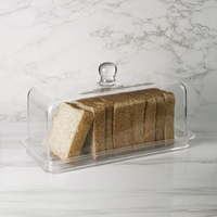 Vague Acrylic Loaf & Toast Bread Serving Set with Cover 38 cm-Al Makaan Qatar Store