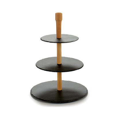 Arte Regal Round Slate 3 Layers Serving Stand