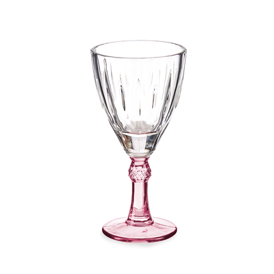 Vivalto 6 Piece Pink Wine Glass 275 ml Set