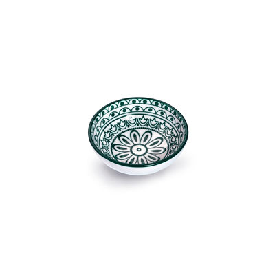 طبق دائري آرابيسك أخضر من تشي بروشيا