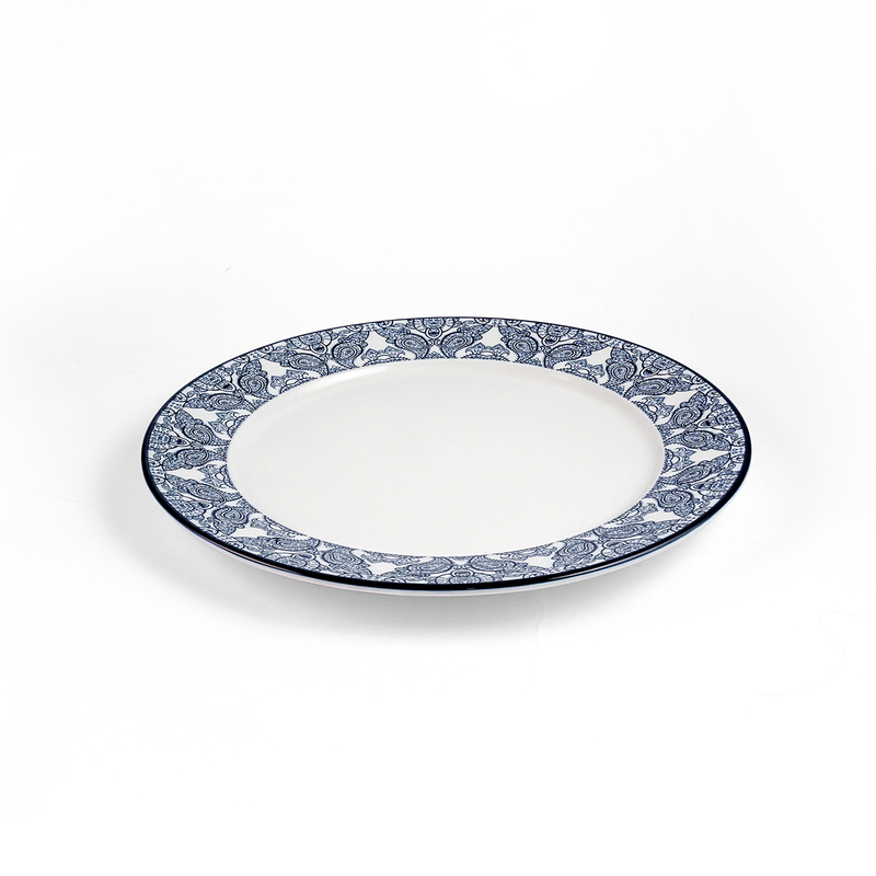 Che Brucia Arabesque Blue Flat Plate