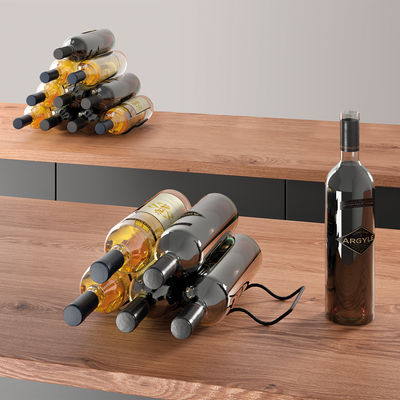 Metaltex Wave-20 Lava Set of 2 Wine Bottle Holder