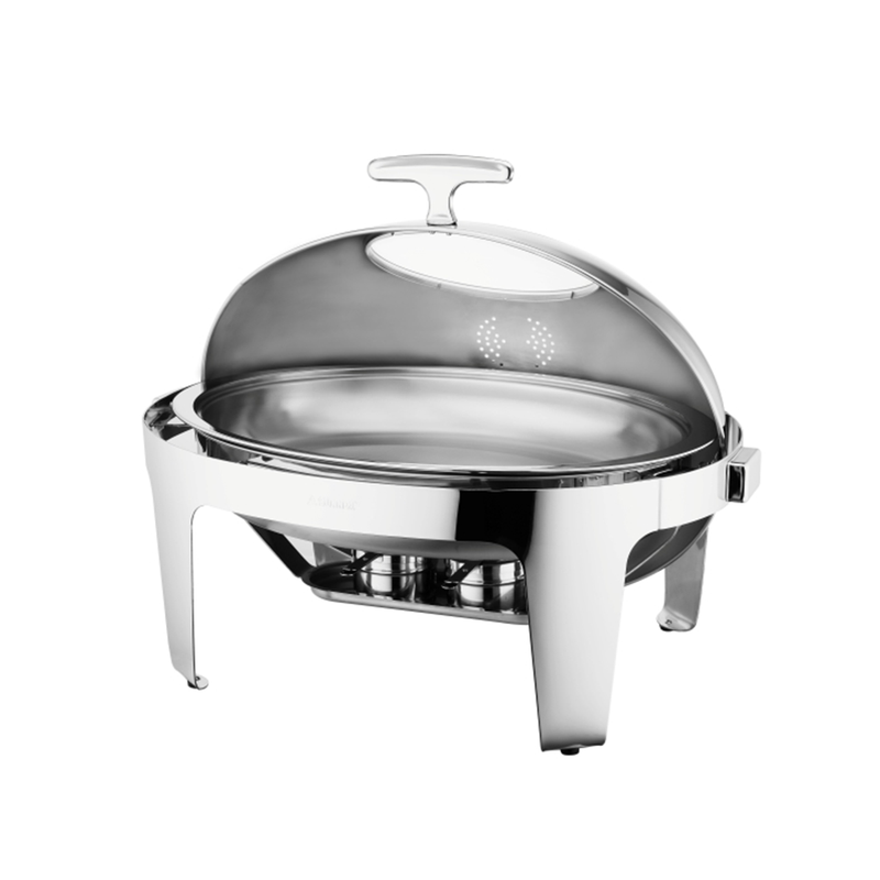 Sunnex Elite Stainless Steel Roll-Top Oval Chafer 9 L